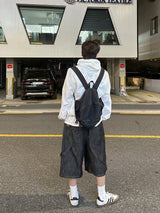 [Linen] カーペンダーバンディングバミューダパンツ