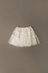 Tutu shirring skirt_ivory