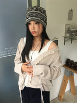 Punch Shirring Ruffle Cardigan (3color)