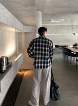 ライフインターシーズンエアーチェックシャツ