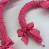 Fuzzy cable_Ribbon_Hot pink (Hot pink)