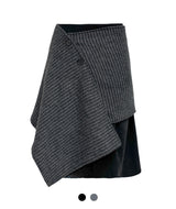 Knit Warmer Pintuck Midi Skirt