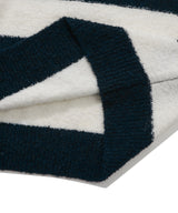 Bouclé Yarn Rugby Knit Dark Navy