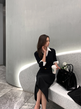 Lavin H-line Slit Long Skirt / 4 colors