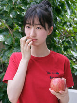 アップルTシャツ - レッド