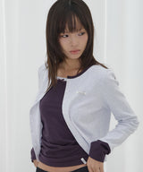 AIRY BUTTON CARDIGAN (MELANGE) F26QB041