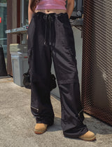 ベニーパッチナイロンジッパーカーゴパンツ