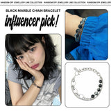 [Celeb pick] Black Marble Chain Bracelet