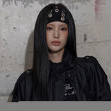 FF EYELET HAIRBAND (BLACK) F25ZE034