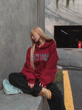 New York Embroidered Overfit Hoodie