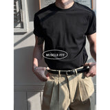 [MUSCLE FIT] バックラインセミクロップTシャツ(5color)