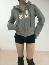 Heart Dot Stripe Hoodie Zip-up