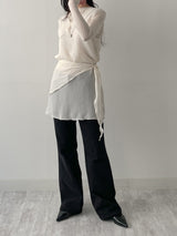 405 Cut-out Bootcut Wide Denim Pants