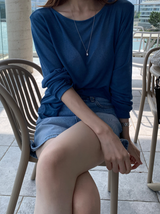 ウィークリーサマーボートネックロングスリーブTシャツ / 5カラー