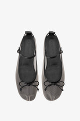 PINTUCK RIBBON FLAT IN GILDED BEIGE&BLACK