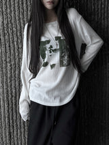 pale faded printing T (3color)