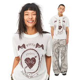 プリント半袖ウールTシャツ