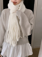 #Fluffy Hairy Wide Scarf Muffler (11color)