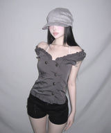 chrome frill bl (3colors)