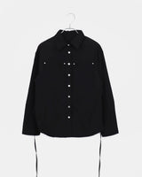 Suhi Rivet Pocket Strap Loose Fit Long Sleeve Shirt