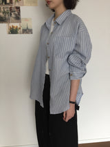 Summer pinstripe shirt (2color)