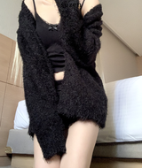 Gania Mohair Loose-Fit Cardigan