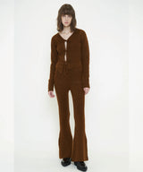 ASYMMETRIC COLOR KNIT CARDIGAN
