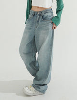 Milk Washing Wide Denim Pants