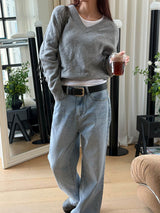 Daily soft v neck knit(5color)