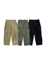 Washed detail cargo pants 3color