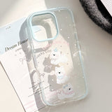 サマーブルーエッジスイーツカートゥーンパピージェリー iPhone ケース