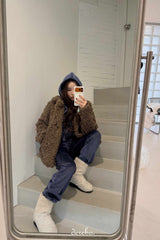 ダークブラウンプードルファージャケット