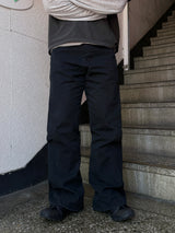 Vintage diagonal slit flared pants