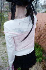 Wing long sleeve tee ivory