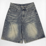 Basic Washing Bermuda Denim Pants - 2COLOR