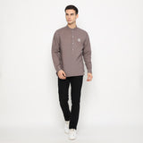 MON AKITA - Kishi Men's Long Sleeve Shirts Brown