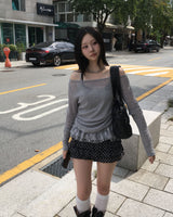 Ribbon dot cancan shorts