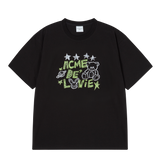 25SS ユニバースドローイングショートスリーブTシャツ ブラック