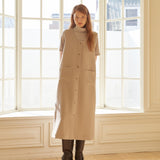 Button Pocket One piece Beige