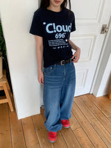 Ain Semi-Balloon Fit Wide Denim Pants