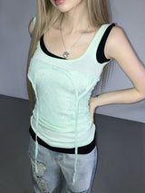 daisy lace sleeveless(2 color) 