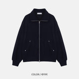 Remind knit zip up