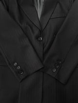 pocket basic striped jacket