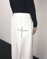 Cross stud jogger pants