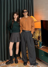 Women's デイリーウォッシャブルVネックニット 14COLOR