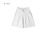 Tokti Cut-off Pintuck Denim Bermuda Shorts