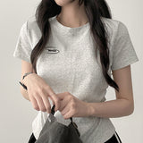 Olling ロゴサイドシャーリングスリムフィット半袖Tシャツ