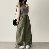 ロア バスロック ナイロン カーゴワイドパンツ