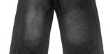 トックスウォッシュ加工カットワイドデニムパンツ