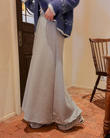 And banding long skirt